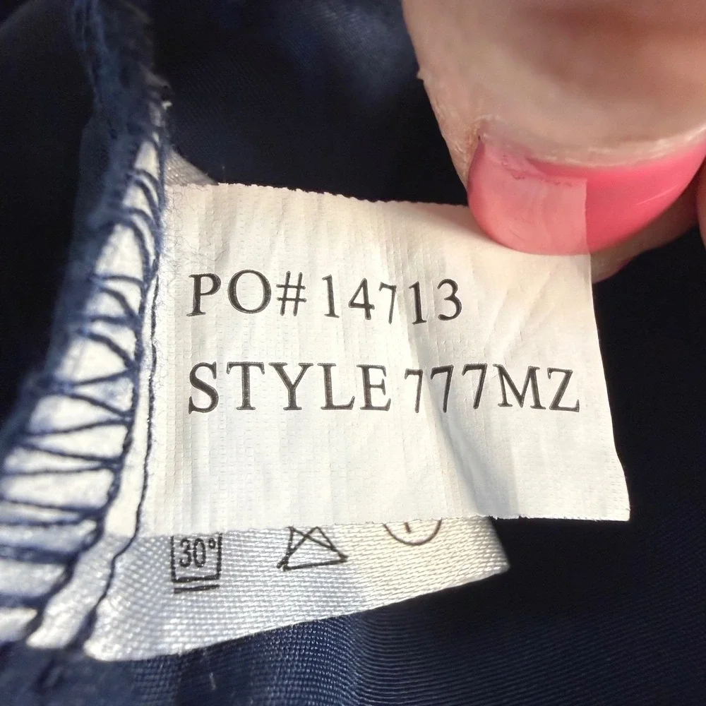 Perlis Windshirt Jacket Men L Navy Blue Quarter Zip Crawfish Logo Pullover